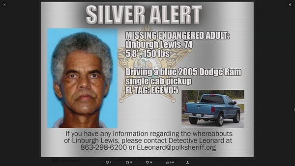 Statewide Silver Alert issued for missing man in Polk County