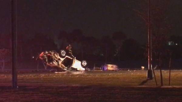 Video: 1 dead after 5-car crash on John Young Parkway