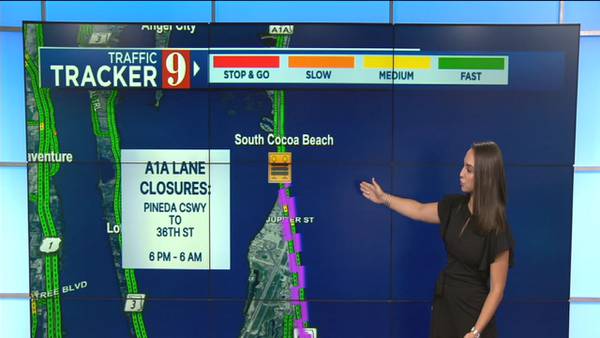 Crews will shut down lanes on A1A in Brevard County