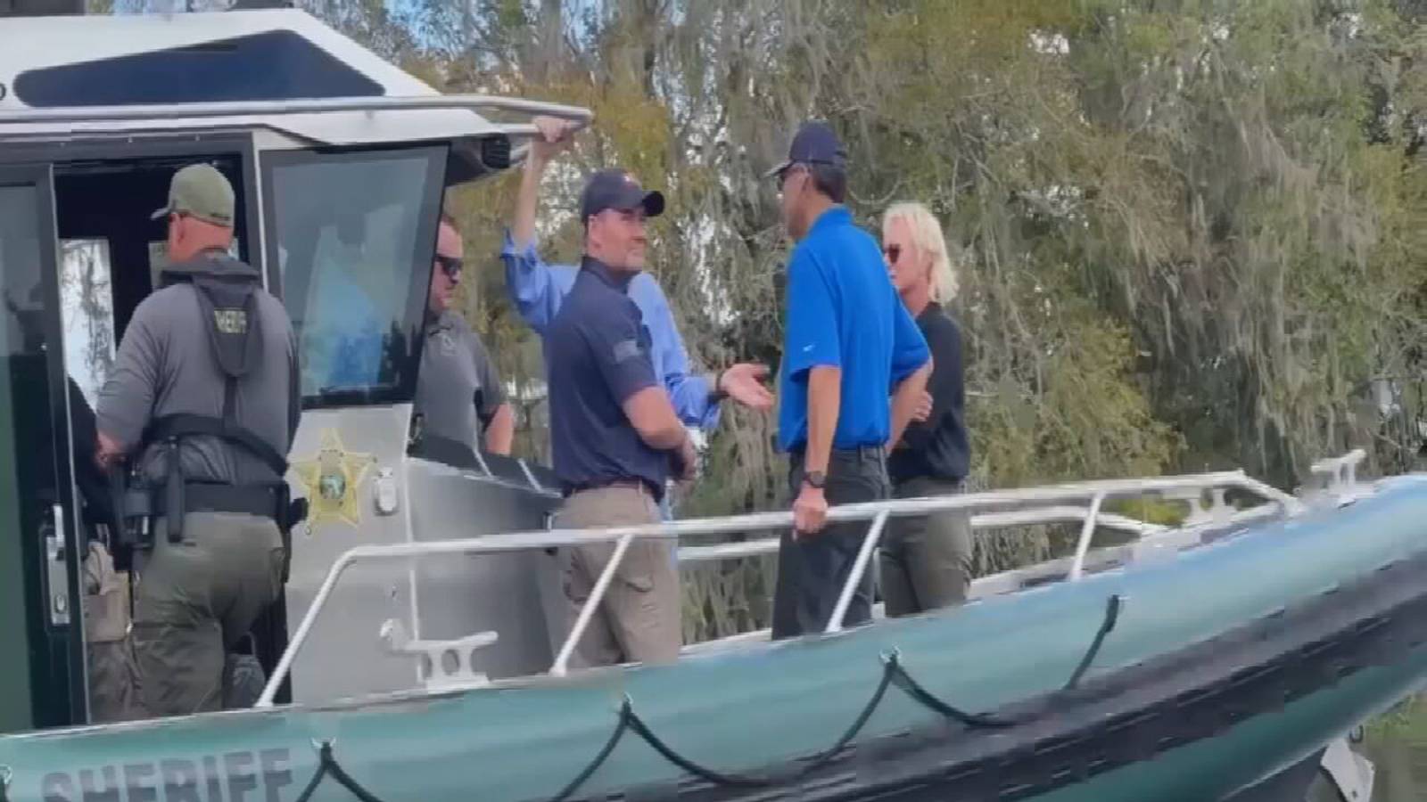 Senator Rick Scott joins Volusia and Lake Sheriffs to survey Milton