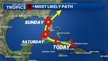 Track shows tropical disturbance could impact Central Florida this weekend