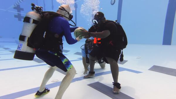 Video: Local family uses scuba diving therapy to help people learn to walk again