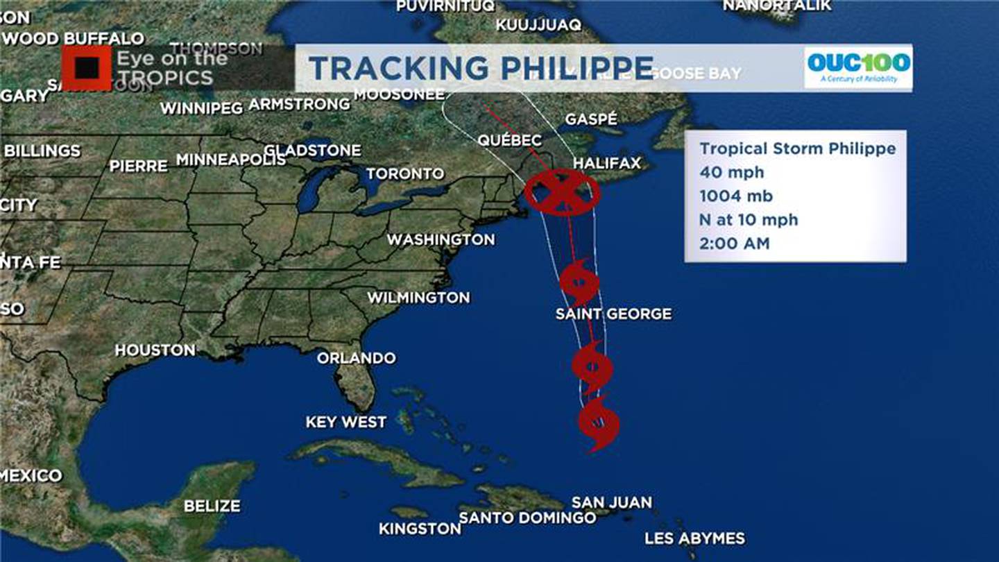 Tropical Storm Philippe lashes Caribbean, targets Bermuda, could head  toward U.S. – Orlando Sentinel