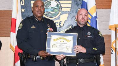 ‘Right place, right time’: Orlando officer honored for saving infant’s life