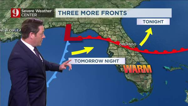 Three fronts on the way for Central Florida, fog expected for Sunday morning  