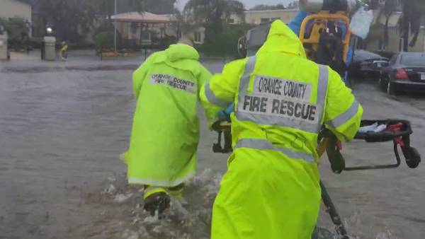 Video: Orange County nursing home evacuated due to rising flood waters