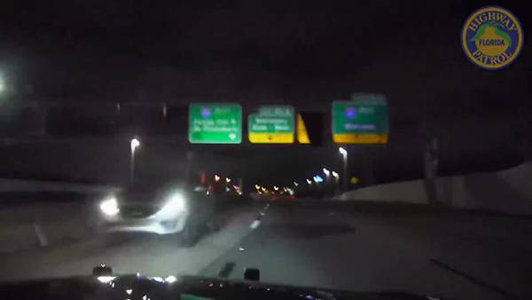 WATCH: Trooper’s dashcam captures pursuit & crash of wrong-way driver on Florida interstate