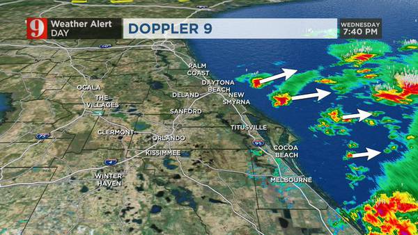 Thunderstorms move off the coast, tomorrow is looking quiet