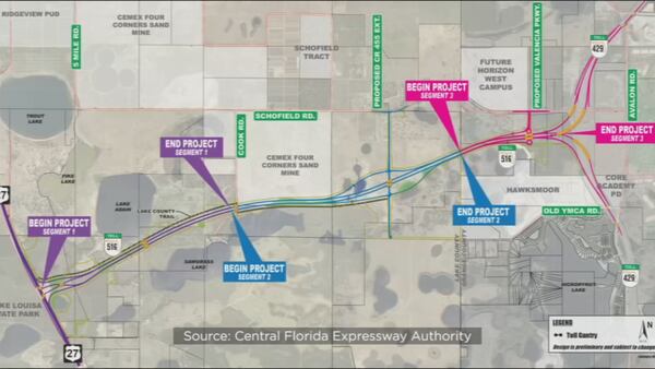Video: Planned toll road aims to improve traffic congestion between Orange County and Lake County