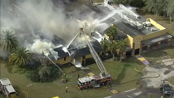 Photos: Firefighters battle blaze at building in Orange County