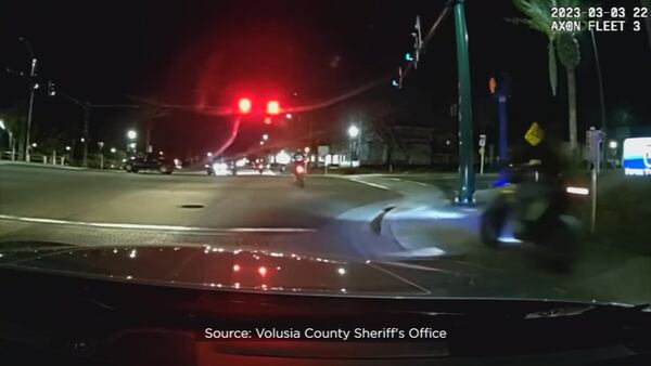 Video: WATCH: Motorcyclist fleeing police hit by truck in Volusia County, deputies say