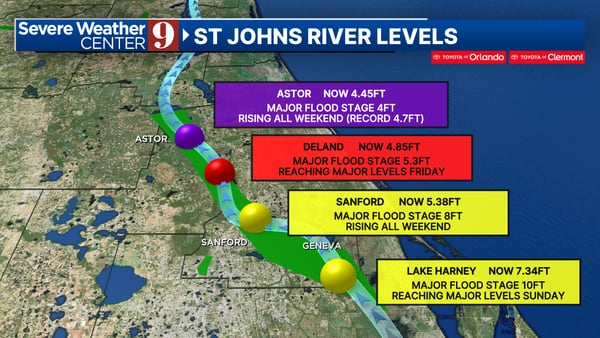 Flooding along St. Johns River remains major concern after Hurricane Milton