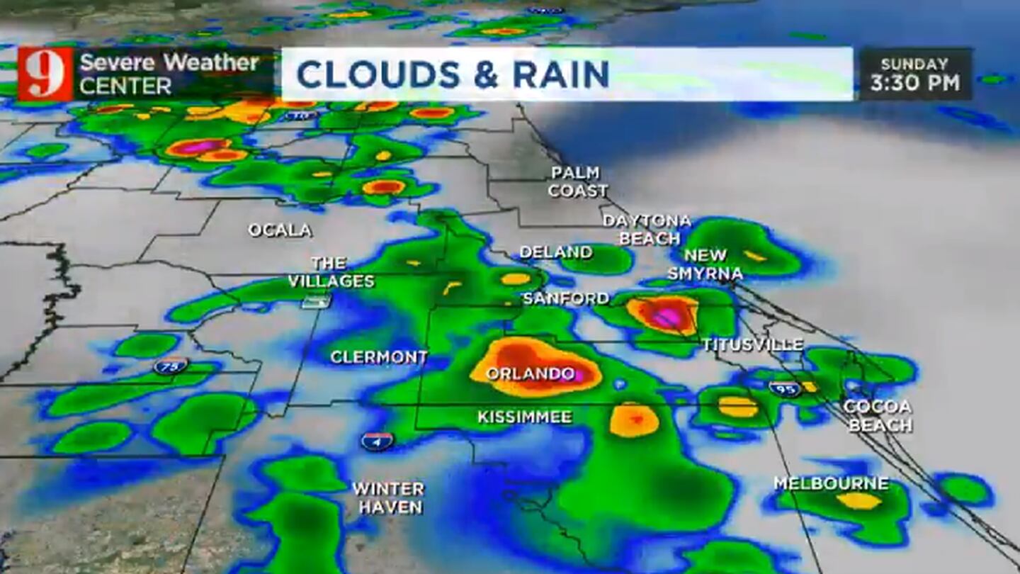 Live Radar Scattered Showers Storms Moving Through Central Florida Wftv