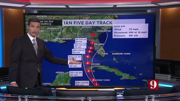 Hurricane Ian: 9 a.m. Monday update