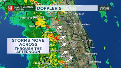 Saturday afternoon forecast: Storms roll in