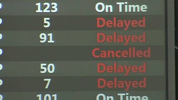 VIDEO: Winter storms force delays and cancellations at Orlando International Airport