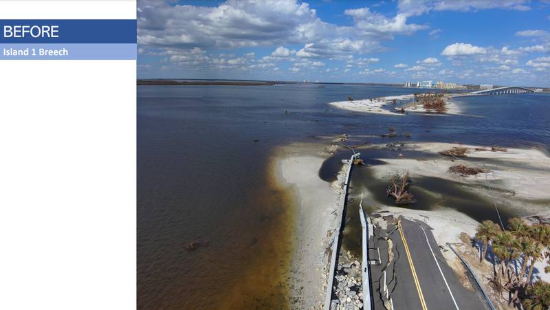 The causeway washed out by Hurricane Ian that links Sanibel Island to the Florida mainland reopened with temporary repairs on Wednesday, Gov. Ron DeSantis announced.