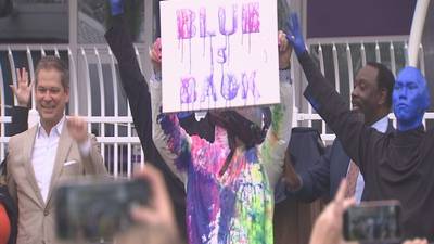 ‘Blue is Back’: Blue Man Group celebrates theater groundbreaking for return to Orlando