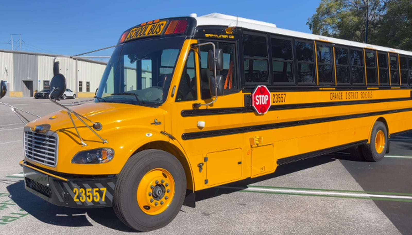 Orange County Public Schools adds first allelectric school buses to