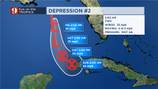 Tropical Depression 2 continues slow move southward in Gulf, may become named storm Friday