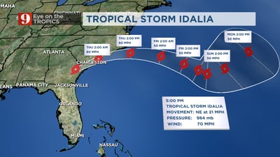TIMELINE: Idalia weakens to a tropical storm as it moves over Georgia, the Carolinas