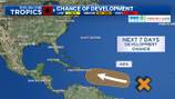 Tropical disturbance has 40% chance of developing