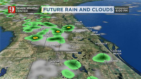 Rain and storm chances go up Wednesday in Central Florida