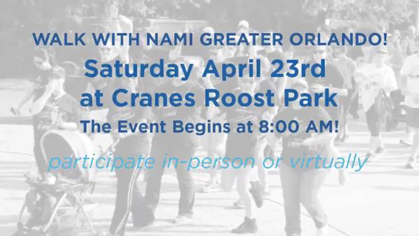 The 2022 NAMI Walks Your Way is April 23 at Cranes Roost Park