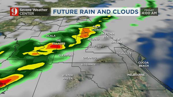 Forecast: Cold front to bring rain, storms to Central Florida