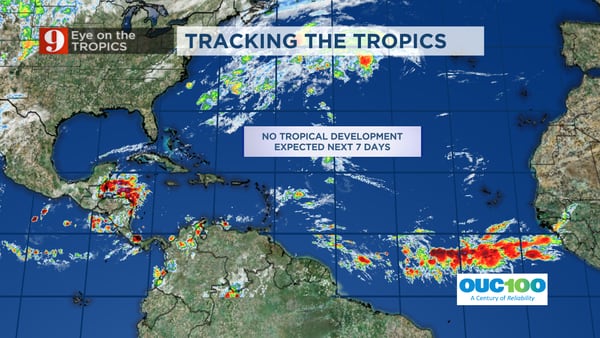 Eye on the Tropics: Invest 97L moves over land in Central America