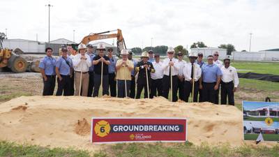 Photos: Mayor Dyer, other city officials broke ground on a new fire station in Orlando set to open in 2025