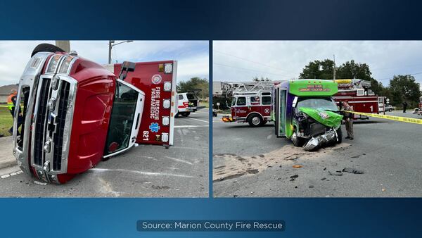 15 injured in crash involving bus, Marion County ambulance