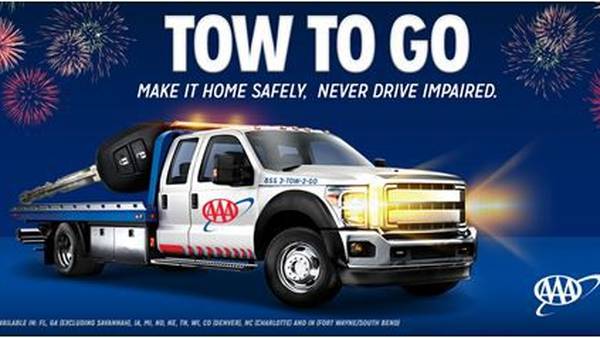 AAA’s ‘Tow to Go’ service available for Fourth of July weekend
