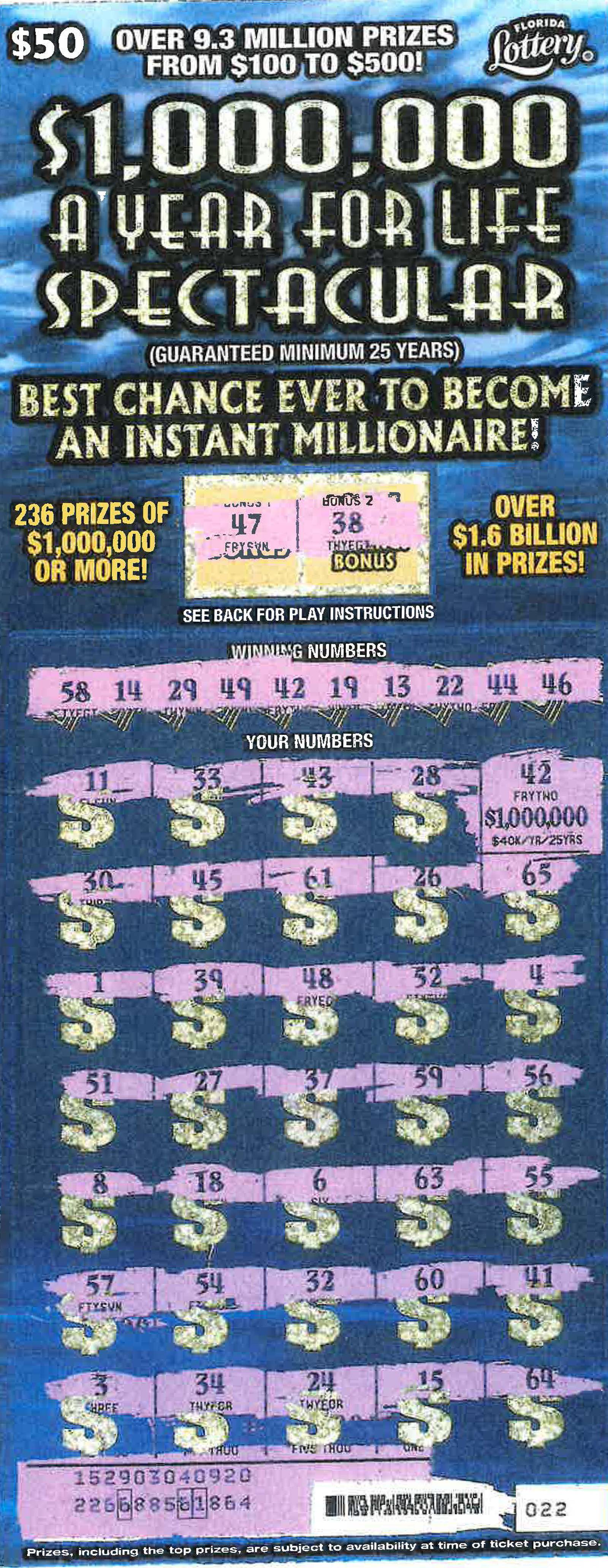 Central Florida woman wins $1M from Florida Lottery scratch-off; see ...