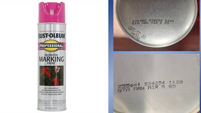 Recall alert: Rust-Oleum Professional Florescent Pink marking paint recalled