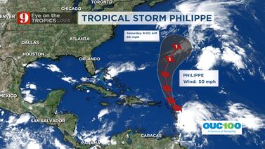 Tropical Storm Philippe could strengthen into a hurricane while moving past Bermuda