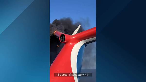 Video: Carnival cruise ship that departed from Port Canaveral catches fire in Grand Turk