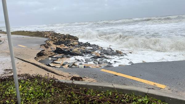 Tropical Storm Nicole: Part of A1A collapses in Flagler Beach