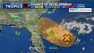Scattered storms, rain expected as Invest92L makes its way toward Florida