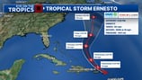 Ernesto expected to become a hurricane by Wednesday