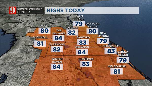 Warm pattern continues in Central Florida