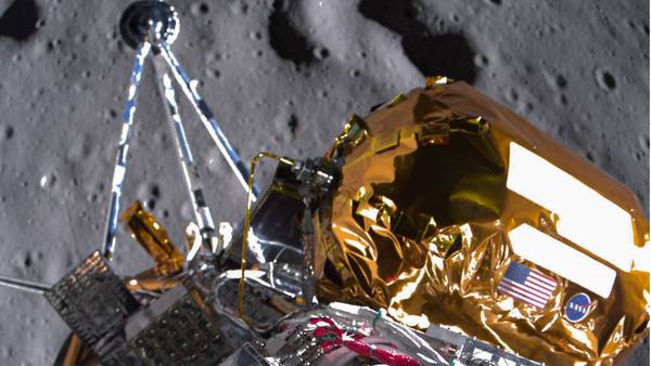 US spacecraft that landed sideways on the moon sends new images, continues to communicate