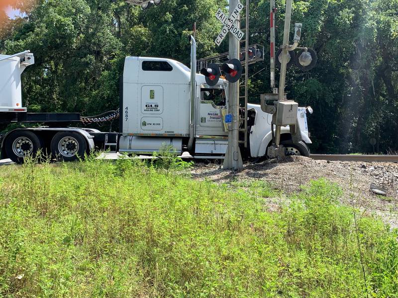 Train collides with tractor-trailer in Marion County