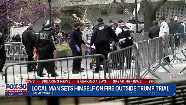 Man who set self on fire outside Trump trial is from St. Augustine, authorities confirm