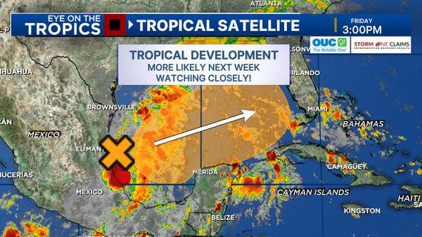 Odds increase for tropical system to develop in Gulf next week