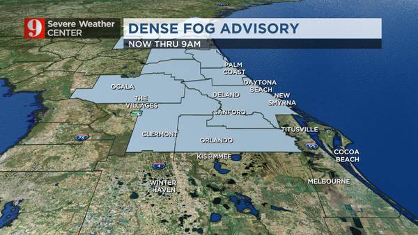 Cloudy and warm after foggy start Friday in Central Florida