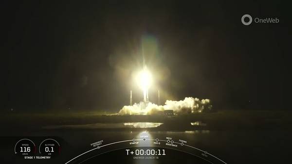 WATCH: SpaceX successfully launches OneWeb Launch 16 mission aboard Falcon 9 rocket