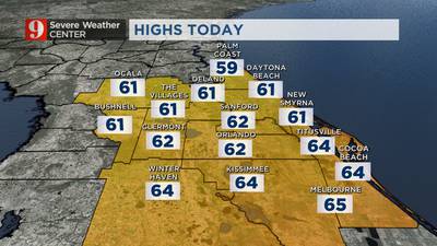 Arctic air moves out as Central Florida starts to warm up