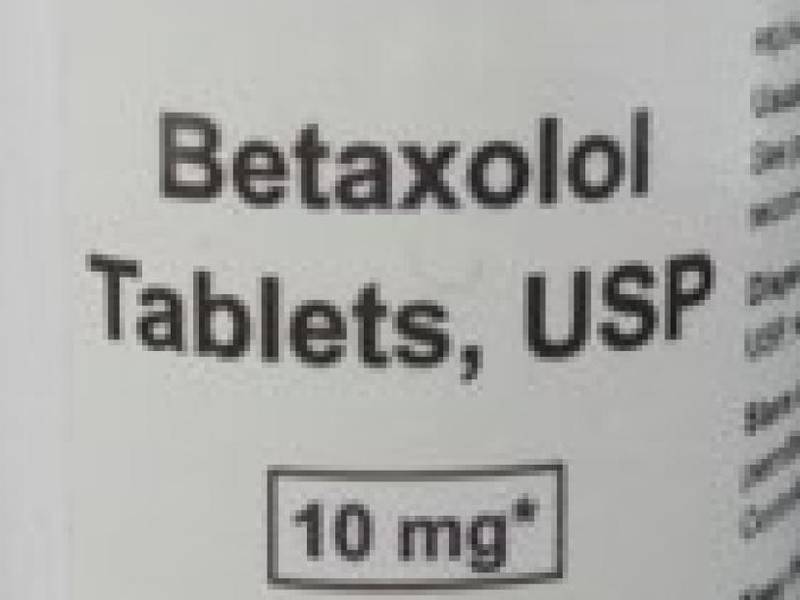 Betaxolol is a drug used to combat high blood pressure. Oxycodone hydrochloride is a drug used for pain relief and is a narcotic that's a "popular drug of abuse," per the U.S. Drug Enforcement Administration (DEA).