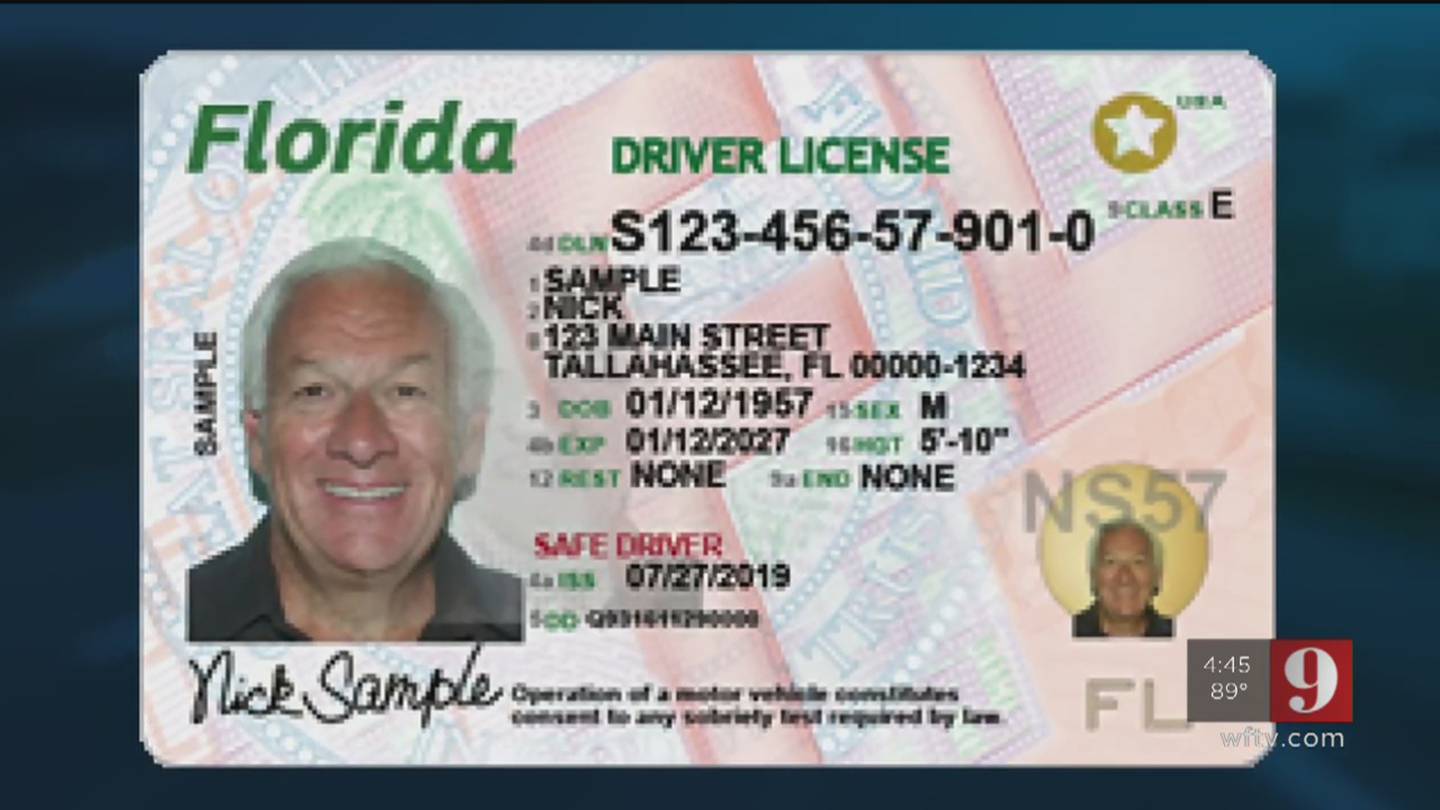 Drivers License Must Have Gold Star On Top Right Hand Corner By